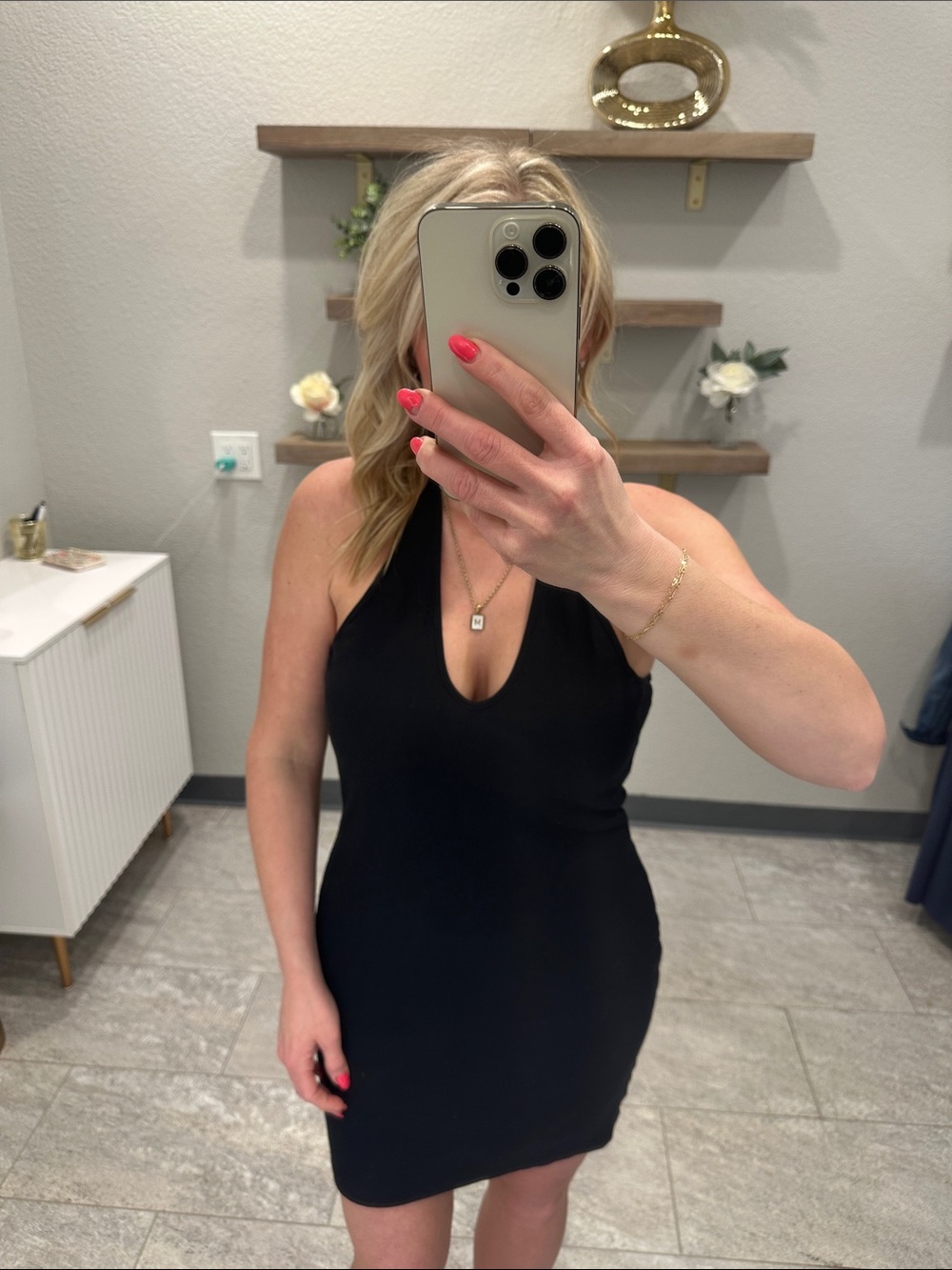 wild fable Black Halter Mini Dress